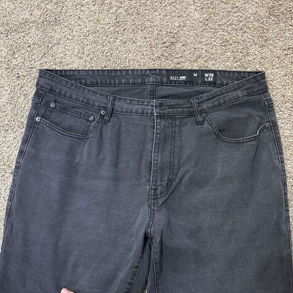 WXYZ Jeans 38x32 Mens Nomad Slim Fit Stretch Tapered Streetwear Punk Goth Black - Picture 3 of 11